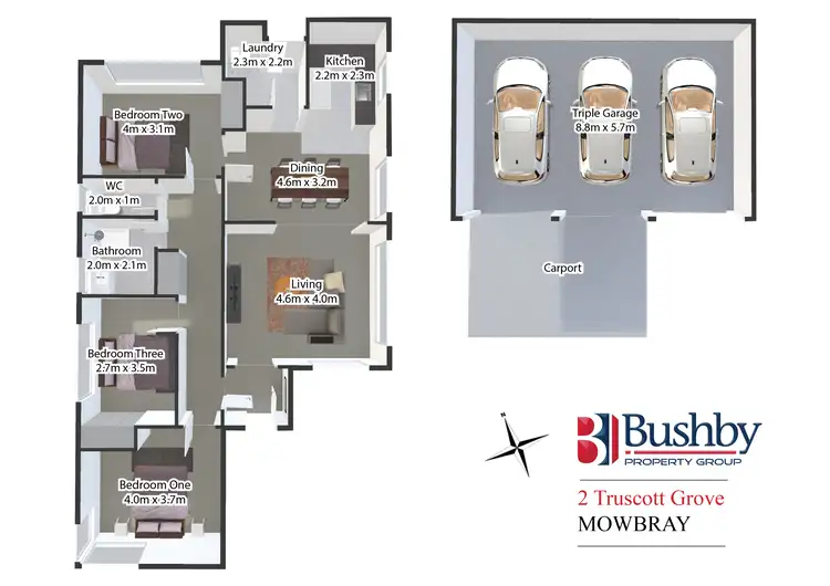 Floorplan of Homely house listing, 2 Truscott Grove, Mowbray TAS 7248