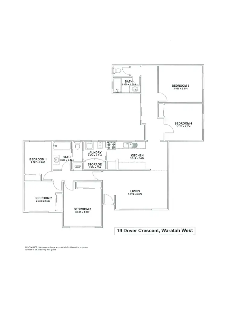 Floorplan of Homely house listing, 19 Dover Crescent, Waratah West NSW 2298