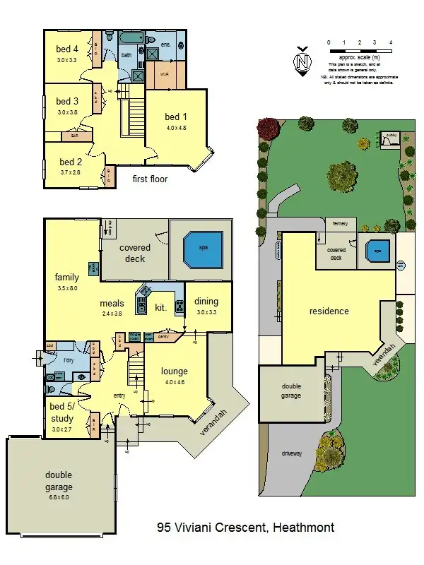 Floorplan of Homely house listing, 95 Viviani Crescent, Heathmont VIC 3135