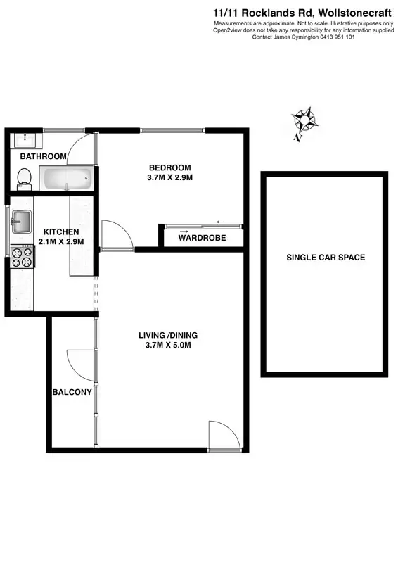 Floorplan of Homely apartment listing, 11/11 Rocklands Rd, Wollstonecraft NSW 2065