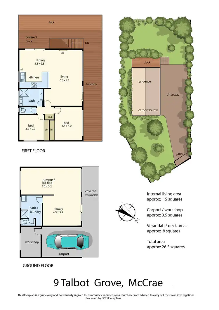 Floorplan of Homely house listing, 9 Talbot Grove, Mccrae VIC 3938