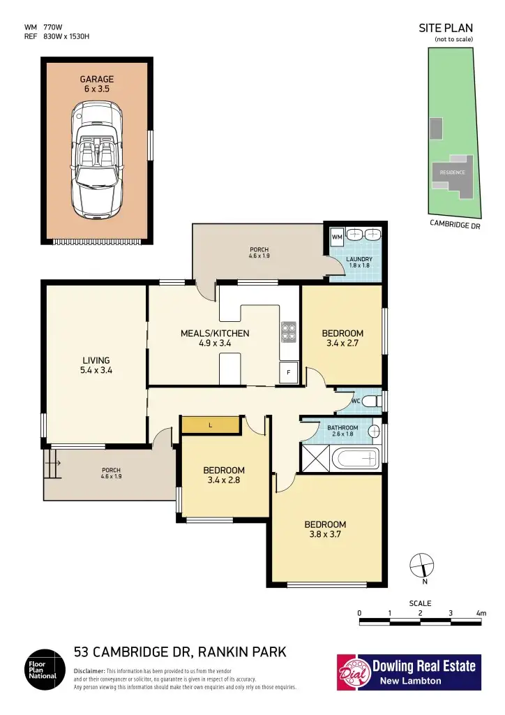 Floorplan of Homely house listing, 53 Cambridge Drive, Rankin Park NSW 2287