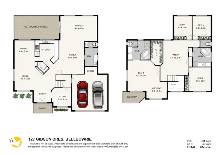 Floorplan of Homely house listing, 127 Gibson Crescent, Bellbowrie QLD 4070
