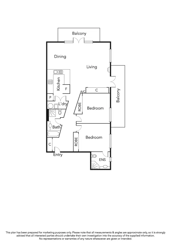 Floorplan of Homely apartment listing, 865/1 Esplanade West, Port Melbourne VIC 3207