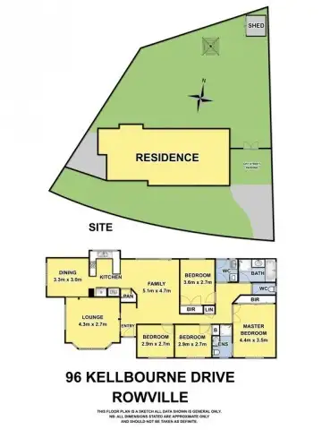 Floorplan of Homely house listing, 96 Kellbourne Drive, Rowville VIC 3178