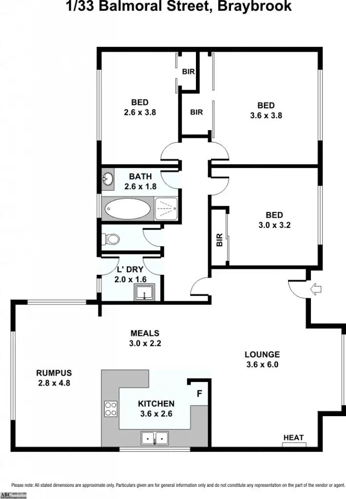 Floorplan of Homely house listing, 1/33 Balmoral Street, Braybrook VIC 3019