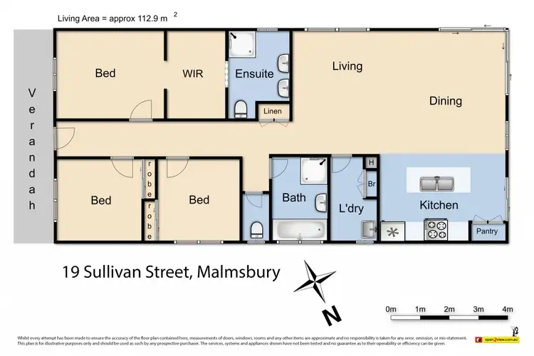 Floorplan of Homely house listing, 19 Sullivan Street, Malmsbury VIC 3446