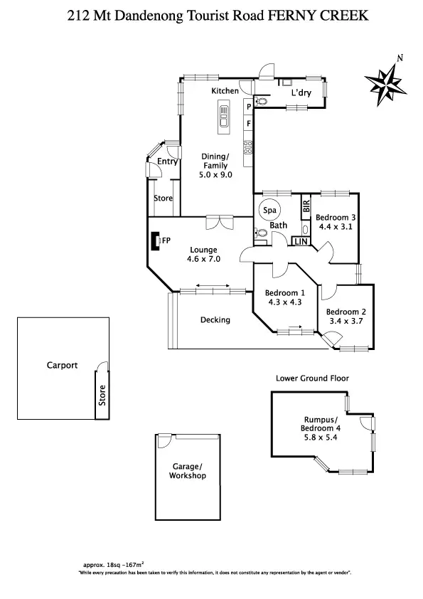 Floorplan of Homely house listing, 212 Mt. Dandenong Tourist Road, Ferny Creek VIC 3786