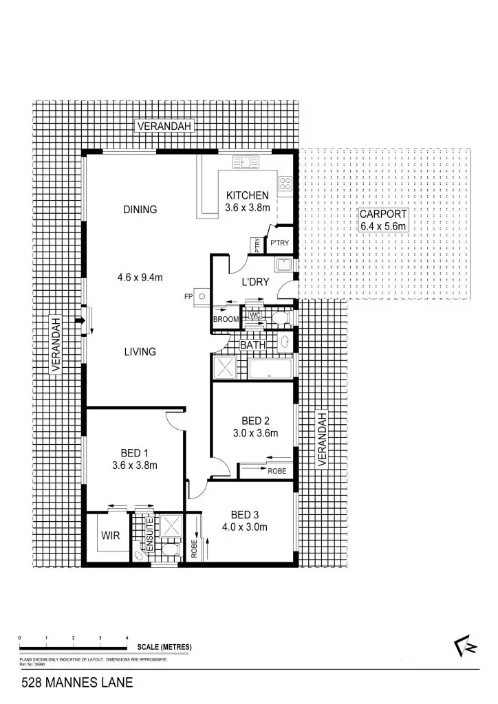Floorplan of Homely house listing, 528 Mannes Lane, Strathfieldsaye VIC 3551