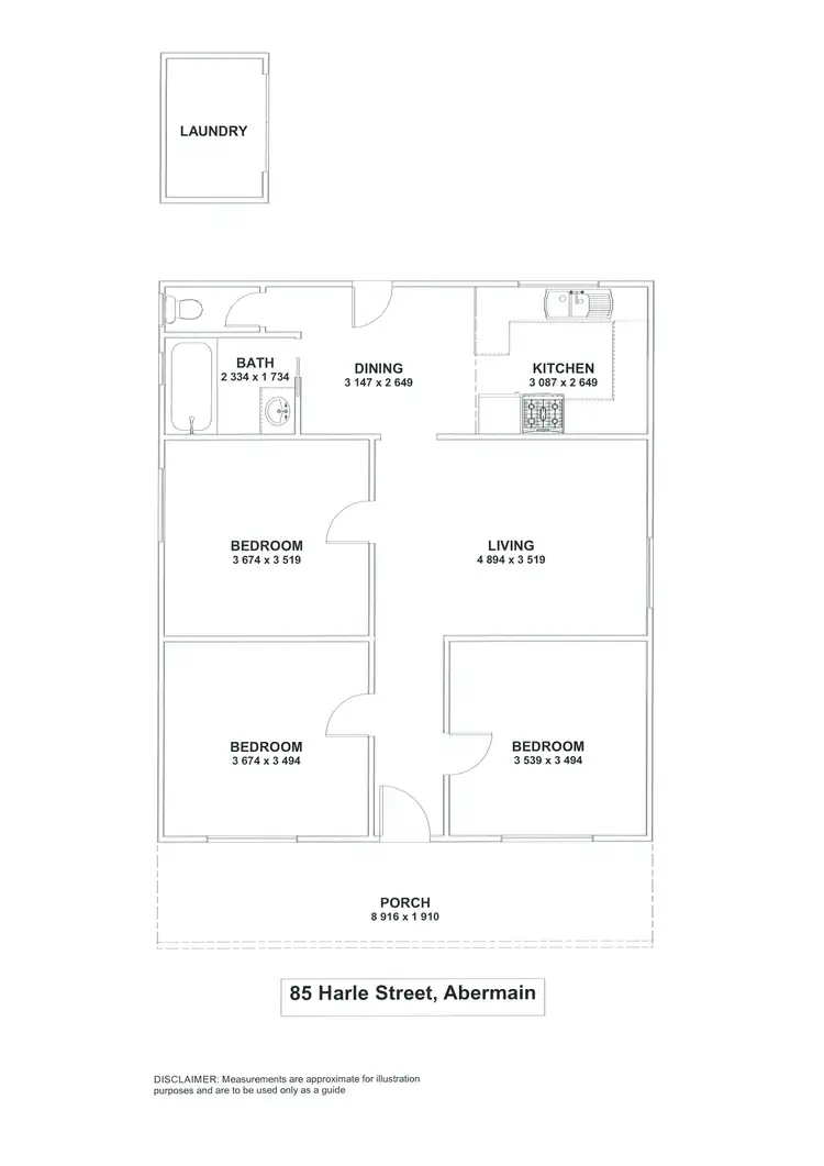 Floorplan of Homely house listing, 85 Harle Street, Abermain NSW 2326
