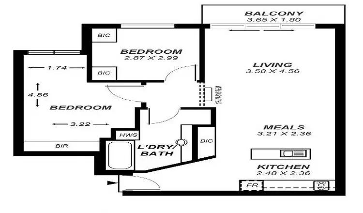 Floorplan of Homely apartment listing, 13/14 Charlick Circuit, Adelaide SA 5000