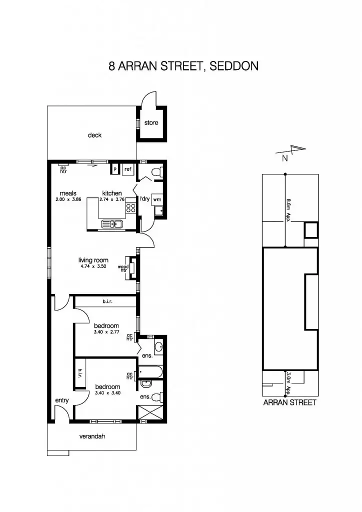 Floorplan of Homely house listing, 8 Arran Street, Seddon VIC 3011