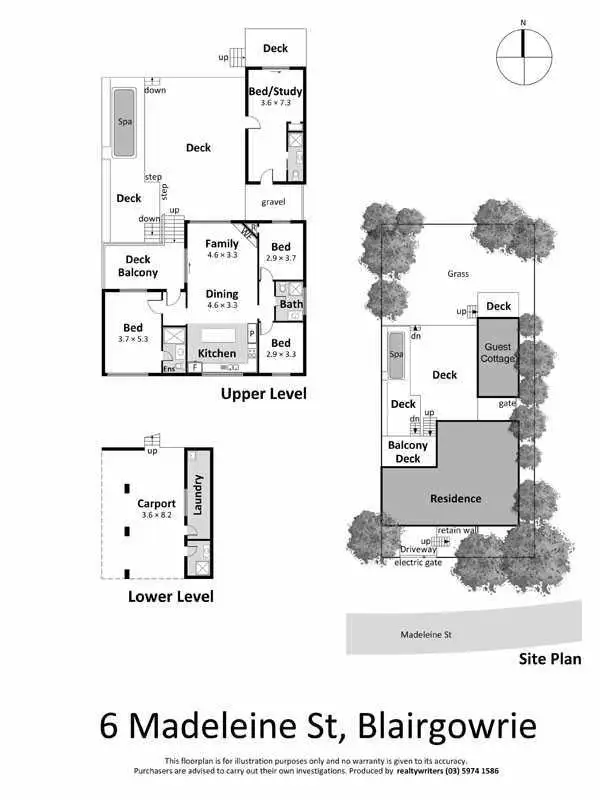 Floorplan of Homely house listing, 6 Madeleine Street, Blairgowrie VIC 3942