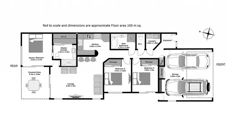 Floorplan of Homely unit listing, 1/9 Lomandra Drive, Currimundi QLD 4551