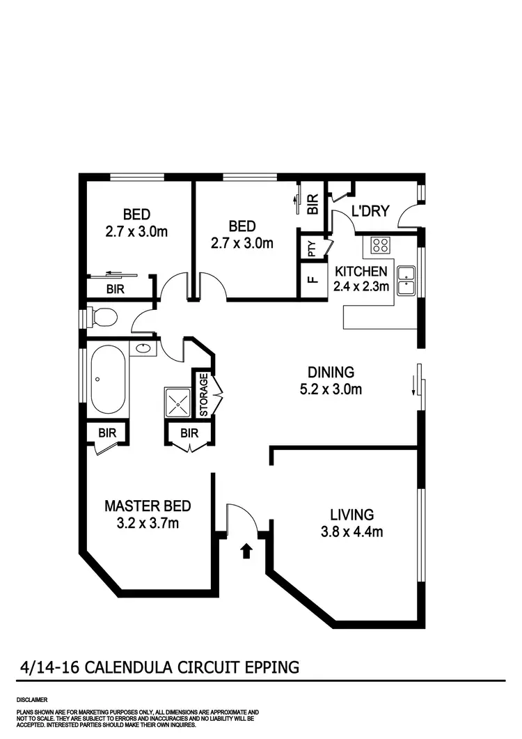 Floorplan of Homely house listing, 4/14-16 Calendula Circuit, Epping VIC 3076