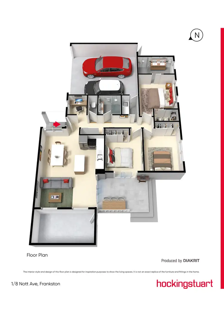 Floorplan of Homely townhouse listing, 1/8 Nott Avenue, Frankston VIC 3199