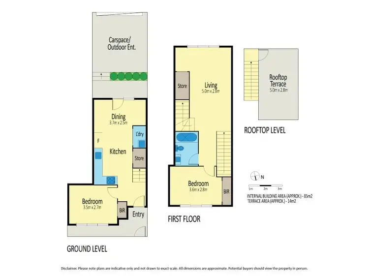 Floorplan of Homely townhouse listing, 12 Molesworth Street, North Melbourne VIC 3051