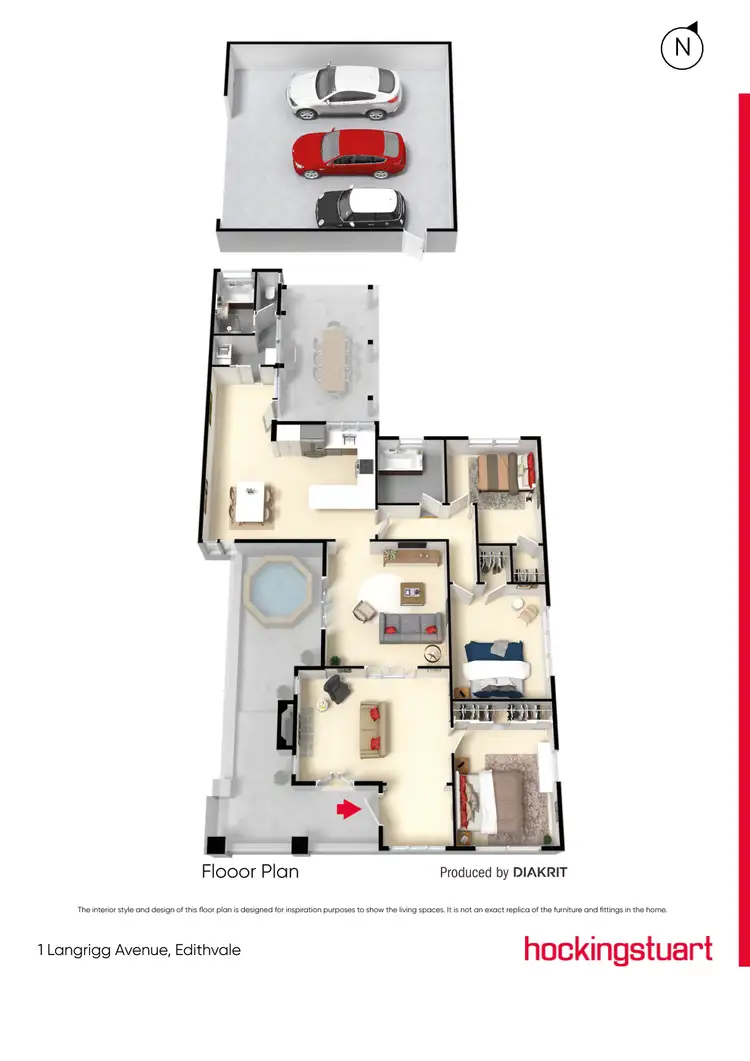 Floorplan of Homely house listing, 1 Langrigg Avenue, Edithvale VIC 3196