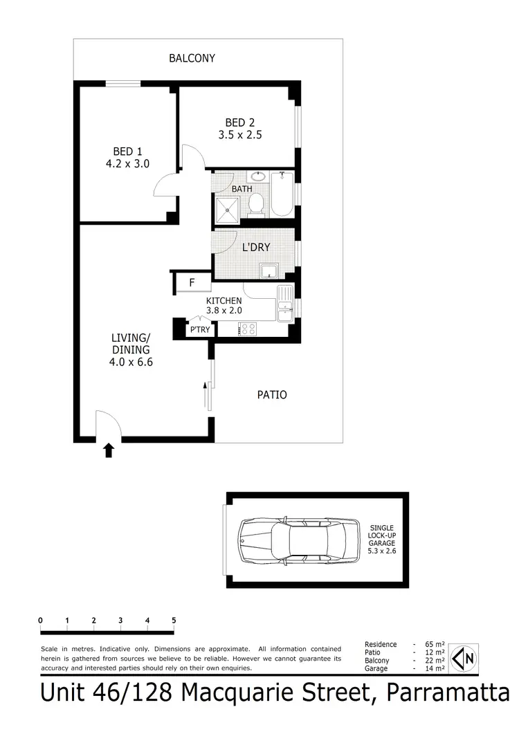 Floorplan of Homely unit listing, 46/128 Macquarie Street, Parramatta NSW 2150