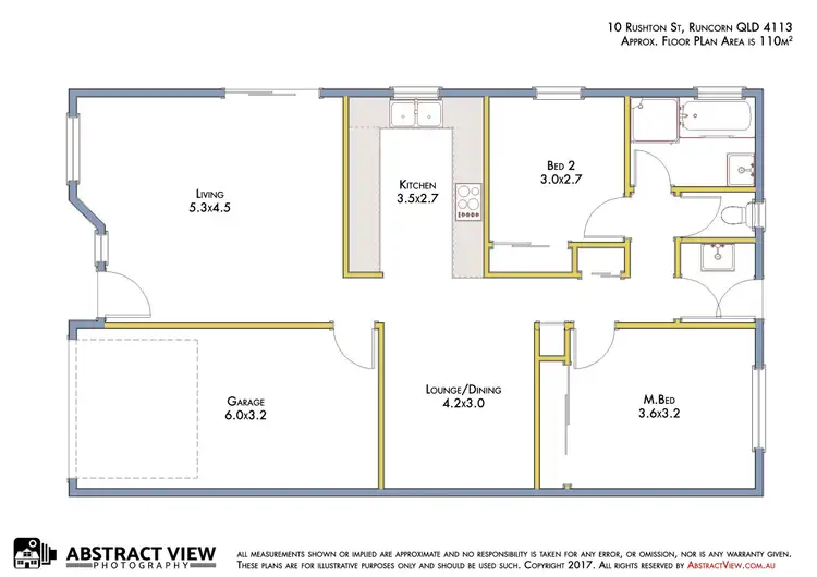 Floorplan of Homely semi-detached listing, 10 Rushton Street, Runcorn QLD 4113