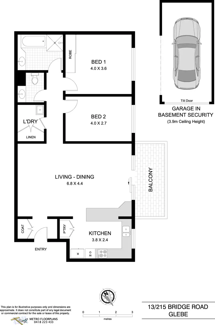 Floorplan of Homely apartment listing, 13/215 Bridge Road, Glebe NSW 2037