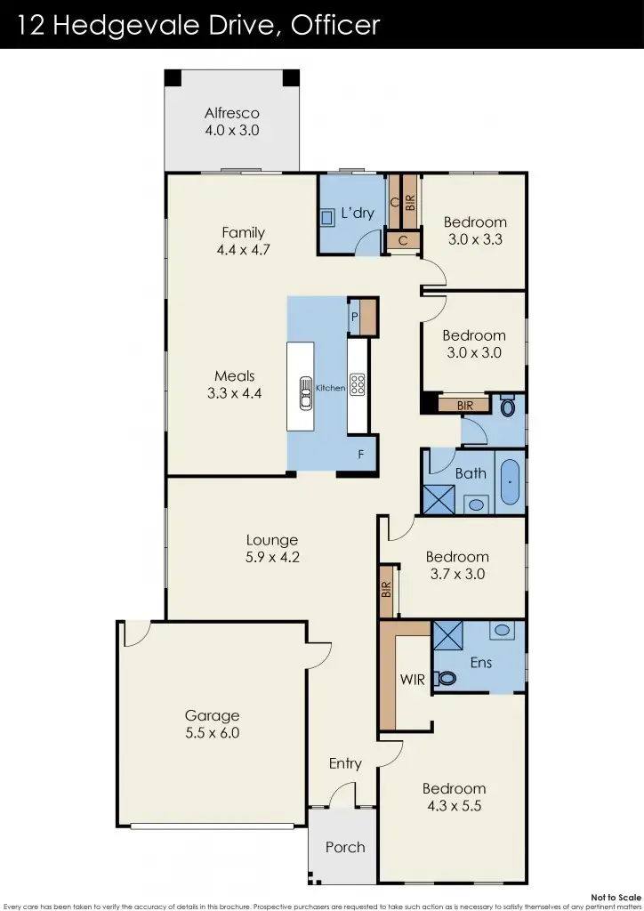 Floorplan of Homely house listing, 12 Hedgevale Drive, Officer VIC 3809