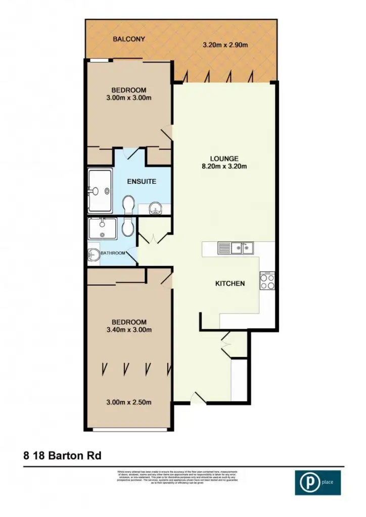 Floorplan of Homely unit listing, 8/18 Barton Rd, Hawthorne QLD 4171