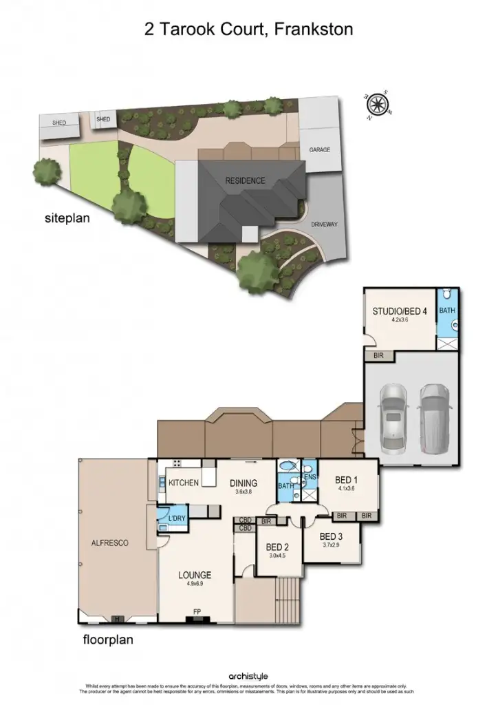 Floorplan of Homely house listing, 2 Tarook Court, Frankston VIC 3199