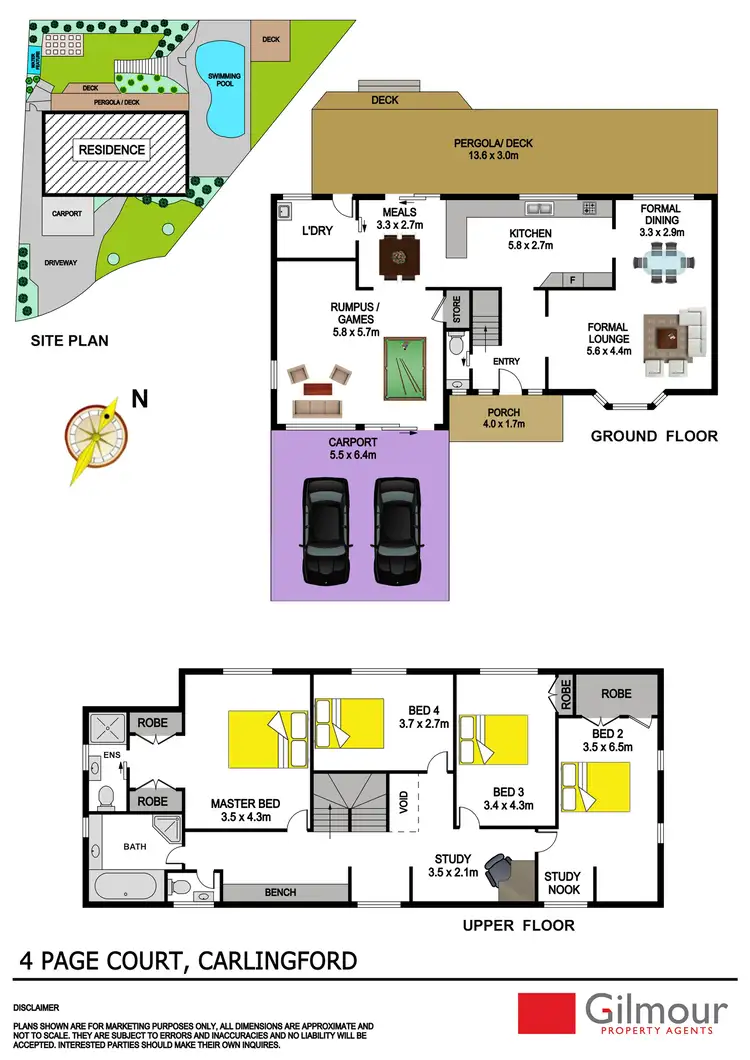 Floorplan of Homely house listing, 4 Page Court, Carlingford NSW 2118