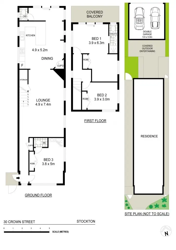 Floorplan of Homely house listing, 30 Crown Street, Stockton NSW 2295