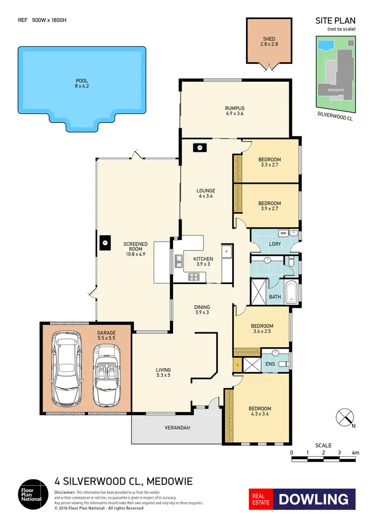 Floorplan of Homely house listing, 4 Silverwood Close, Medowie NSW 2318