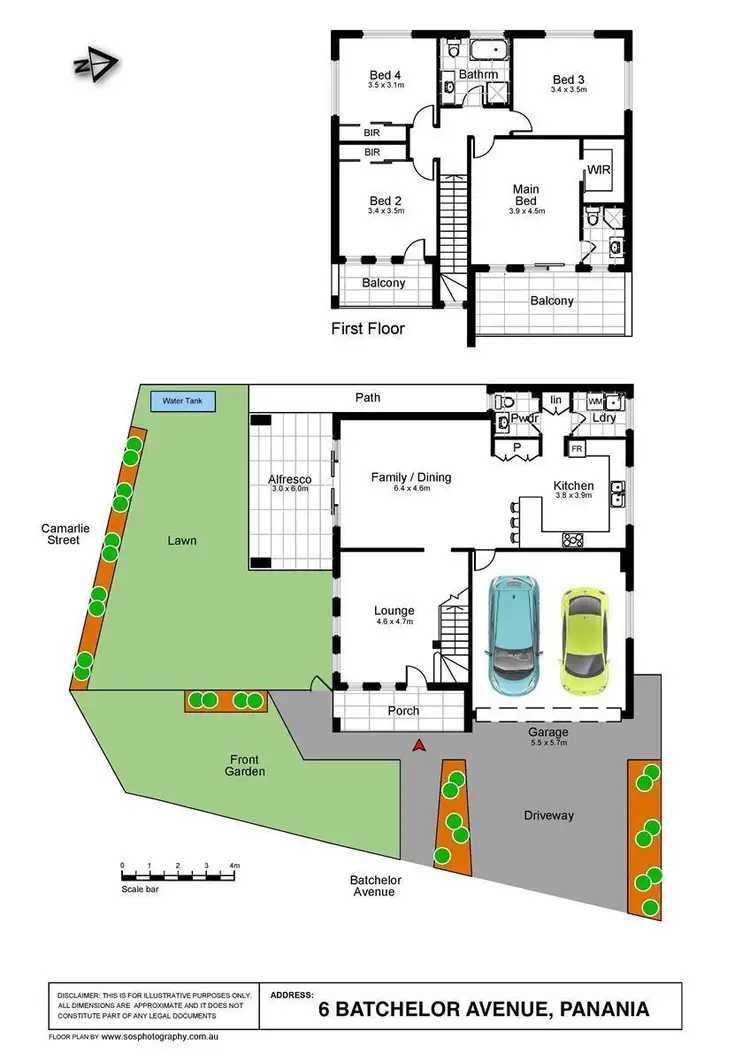 Floorplan of Homely semi-detached listing, 6 Batchelor Avenue, Panania NSW 2213