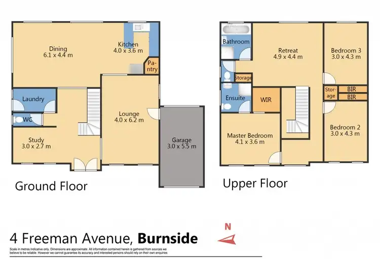 Floorplan of Homely house listing, 4 Freeman Avenue, Burnside VIC 3023