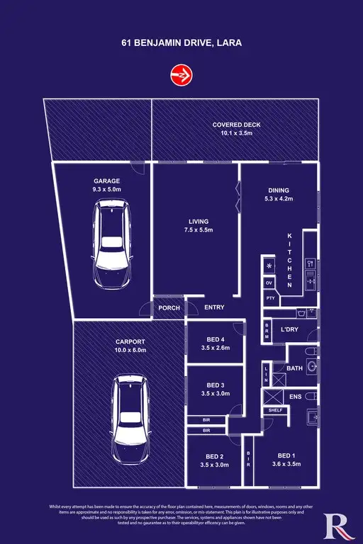 Floorplan of Homely house listing, 61 Benjamin Drive, Lara VIC 3212