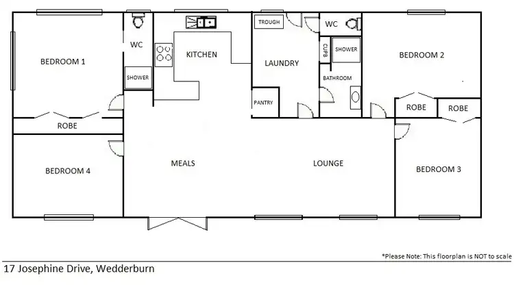 Floorplan of Homely house listing, 17 Josephine Drive, Wedderburn VIC 3518