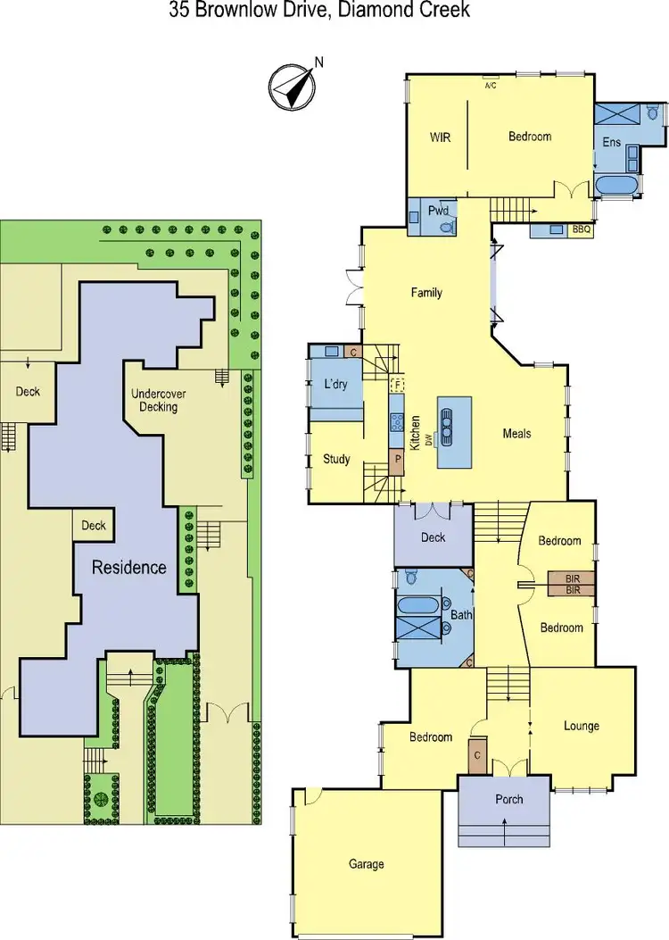 Floorplan of Homely house listing, 35 Brownlow Drive, Diamond Creek VIC 3089