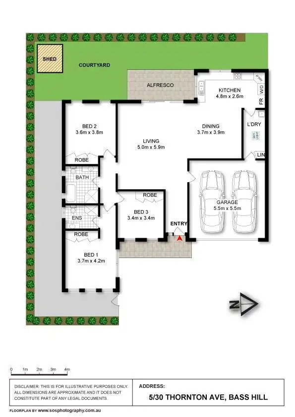 Floorplan of Homely apartment listing, 5/30 Thornton Avenue, Georges Hall NSW 2198