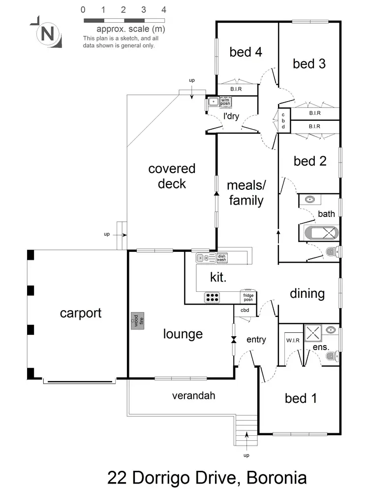 Floorplan of Homely house listing, 22 Dorrigo Drive, Boronia VIC 3155