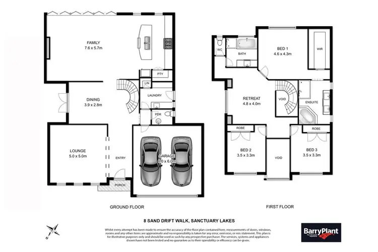 Floorplan of Homely house listing, 8 Sand Drift Walk, Sanctuary Lakes VIC 3030