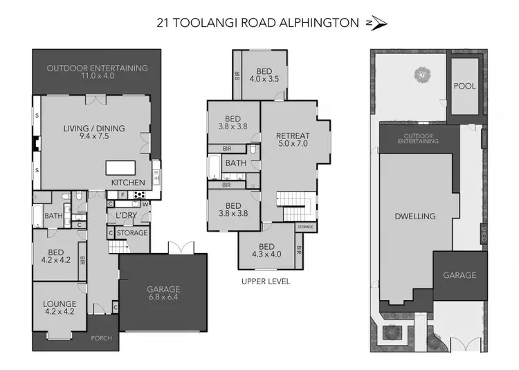 Floorplan of Homely house listing, 21 Toolangi Road, Alphington VIC 3078