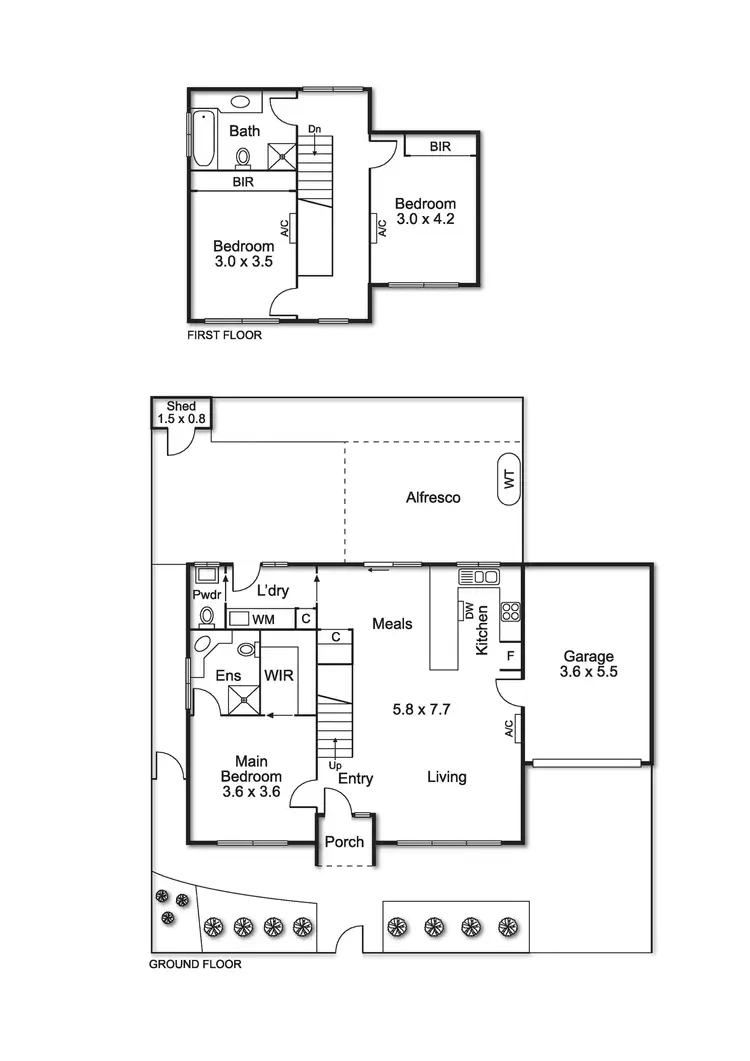 Floorplan of Homely townhouse listing, 61 Molden Street, Bentleigh East VIC 3165