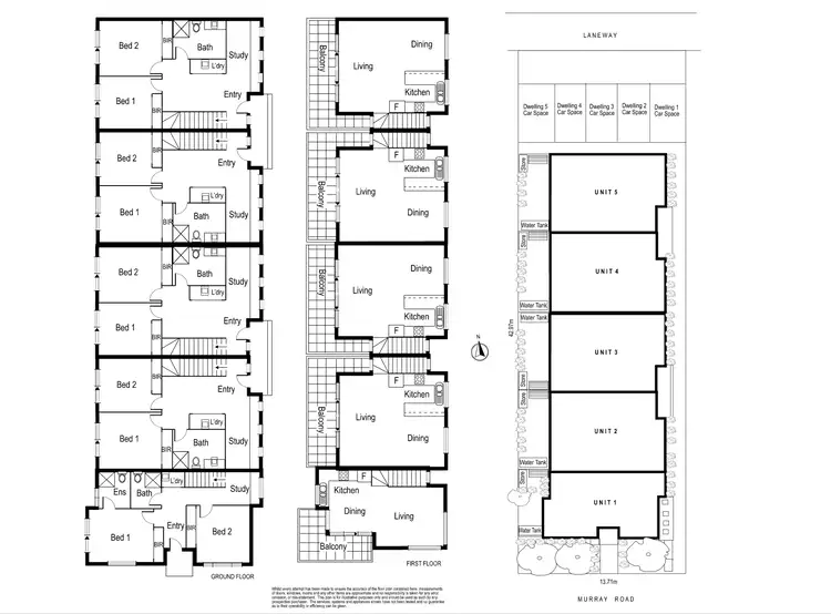 Floorplan of Homely townhouse listing, 1/492 Murray Road, Preston VIC 3072