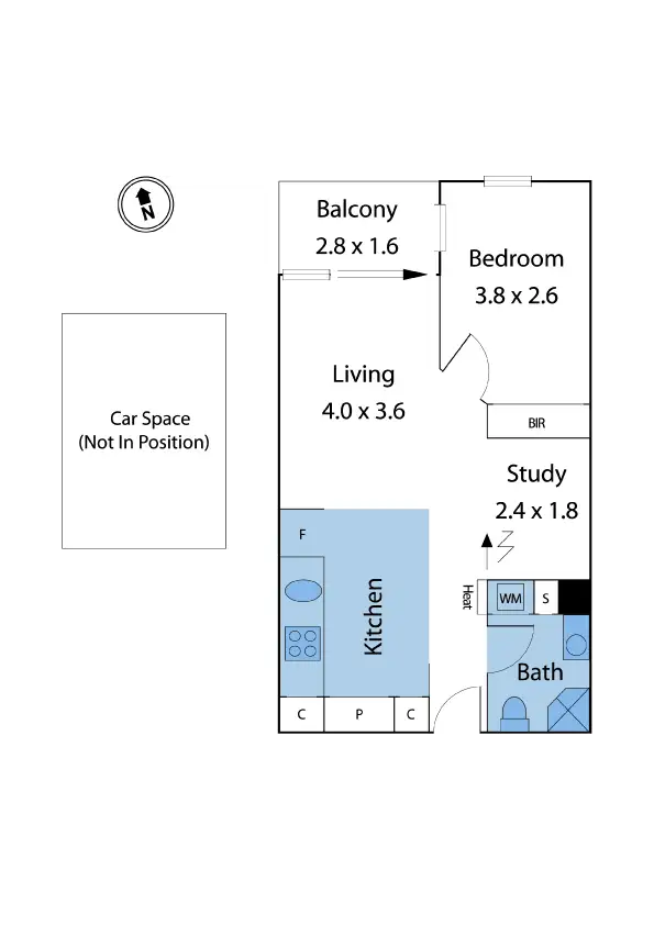 Floorplan of Homely apartment listing, 106/88 Altona Street, Kensington VIC 3031