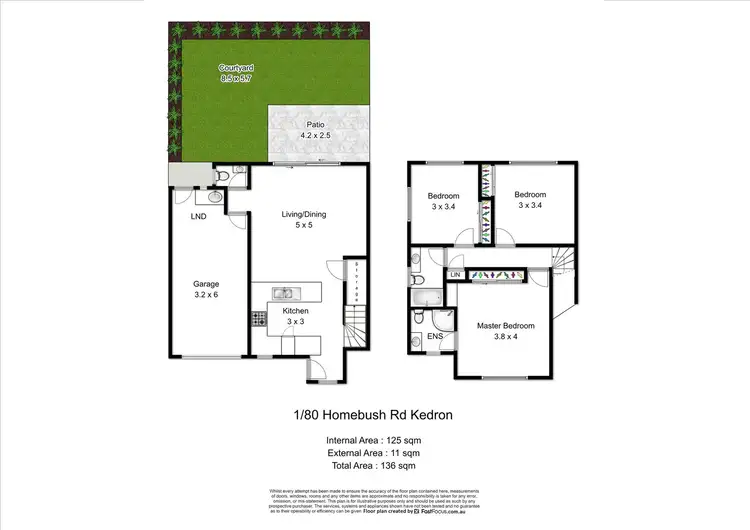 Floorplan of Homely townhouse listing, 1/80 Homebush Road, Kedron QLD 4031