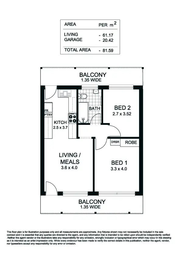 Floorplan of Homely apartment listing, 7/611 Greenhill Road, Burnside SA 5066