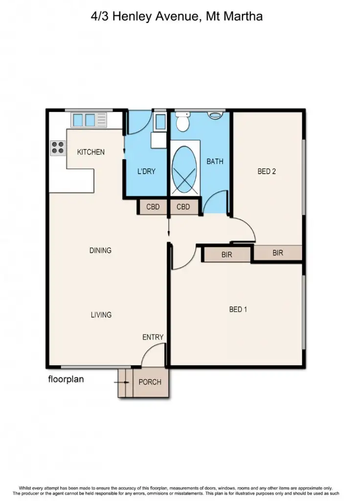 Floorplan of Homely unit listing, 4/3 Henley Avenue, Mount Martha VIC 3934