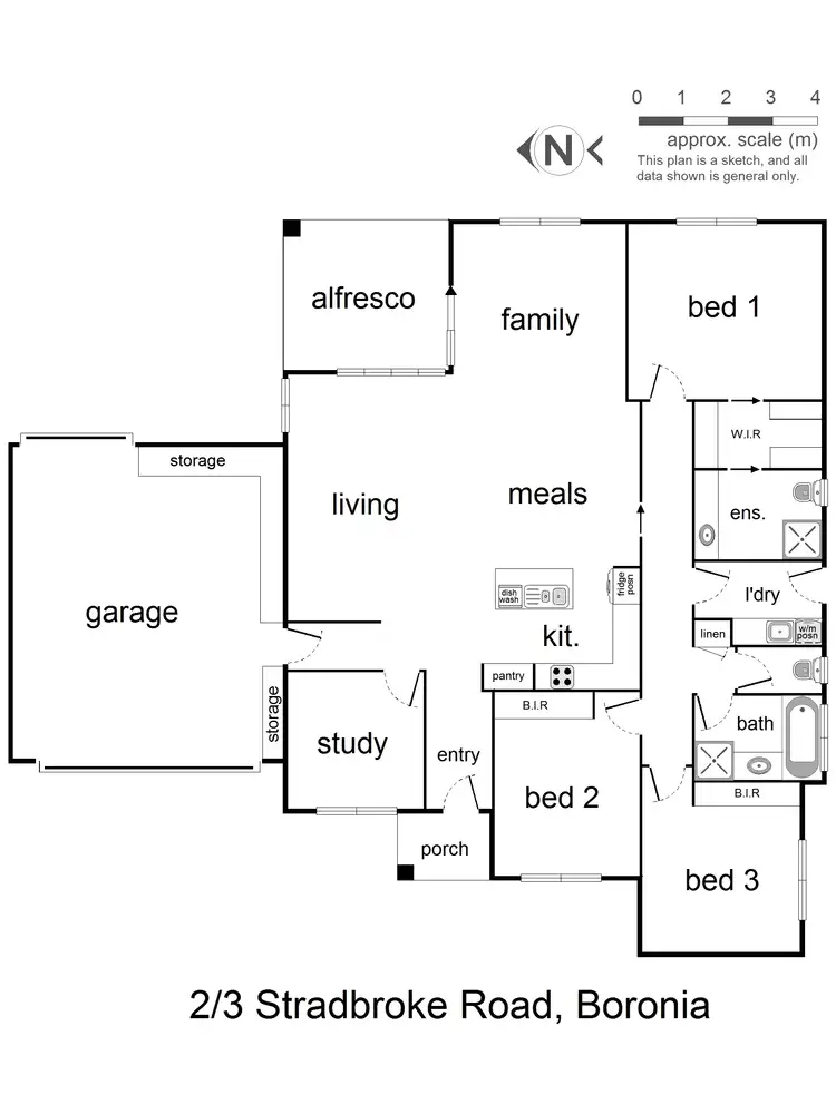 Floorplan of Homely unit listing, 2/3 Stradbroke Road, Boronia VIC 3155