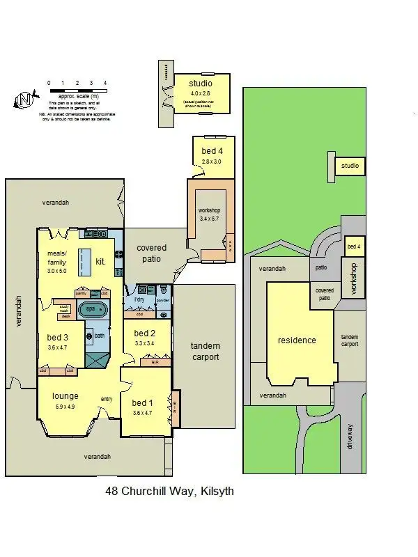 Floorplan of Homely house listing, 48 Churchill Way, Kilsyth VIC 3137