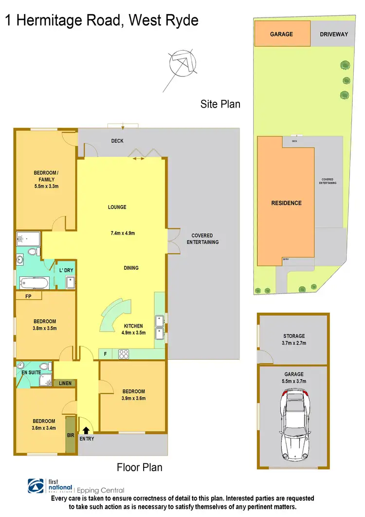 Floorplan of Homely house listing, 1 Hermitage Road, West Ryde NSW 2114