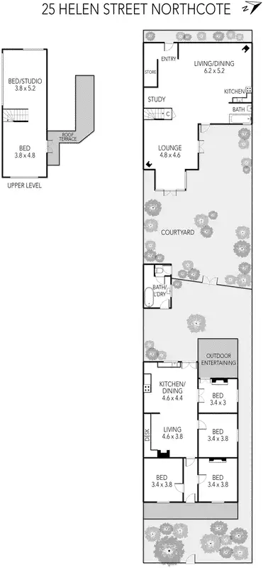 Floorplan of Homely house listing, 25 Helen Street, Northcote VIC 3070